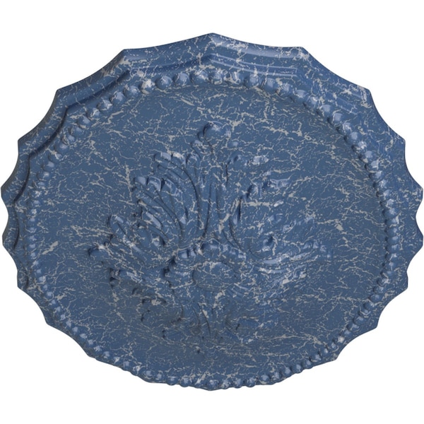 Oxford Ceiling Medallion, Hand-Painted Americana Crackle, 16 7/8W X 11 3/4H X 1 1/2P